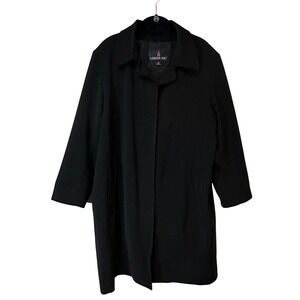 London Fog  Black‎ Men's Trench Coat XL Regular Full Length Outerwear